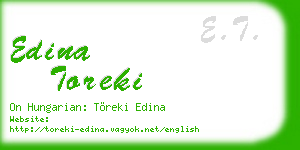edina toreki business card